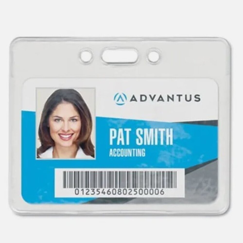 Advantus Proximity ID Badge Holders, 3-3/8 x 2-3/8, Clear, 50 Holders #75450